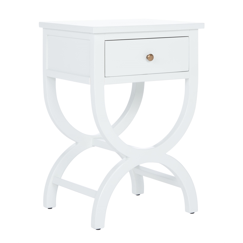 Safavieh Maxine Wood Accent Table with Storage Drawer in Off White