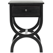 Safavieh Maxine Pine Wood Accent Table With Storage Drawer in Black