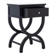 Safavieh Maxine Pine Wood Accent Table With Storage Drawer in Black