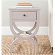 Safavieh Maxine Pine Wood Accent Table With Storage Drawer in Gray Mauve