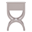Safavieh Maxine Pine Wood Accent Table With Storage Drawer in Gray Mauve