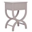 Safavieh Maxine Pine Wood Accent Table With Storage Drawer in Gray Mauve