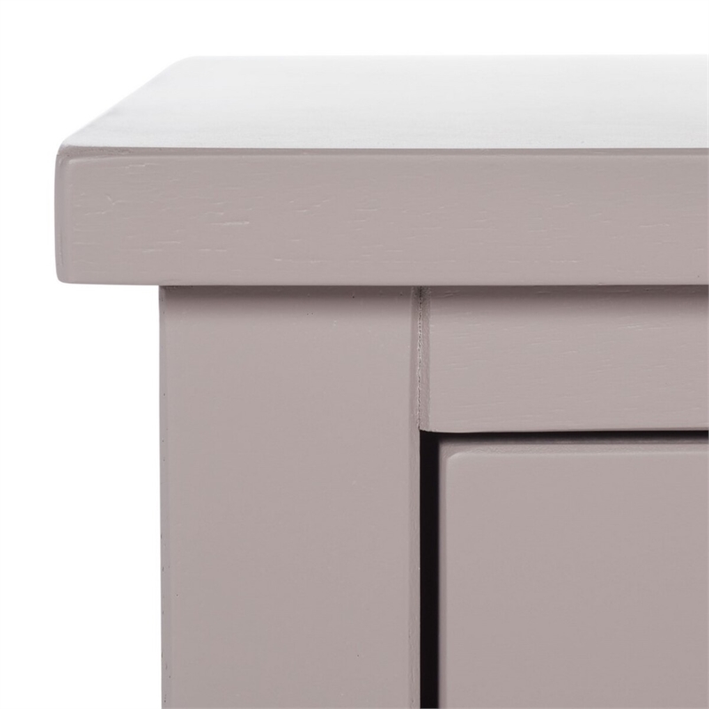 Safavieh Maxine Pine Wood Accent Table With Storage Drawer in Gray Mauve