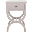 Safavieh Maxine Pine Wood Accent Table With Storage Drawer in Gray Mauve