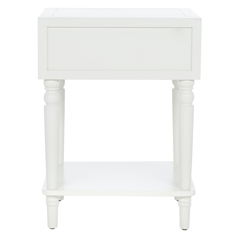 safavieh siobhan wooden accent table with storage drawer in white