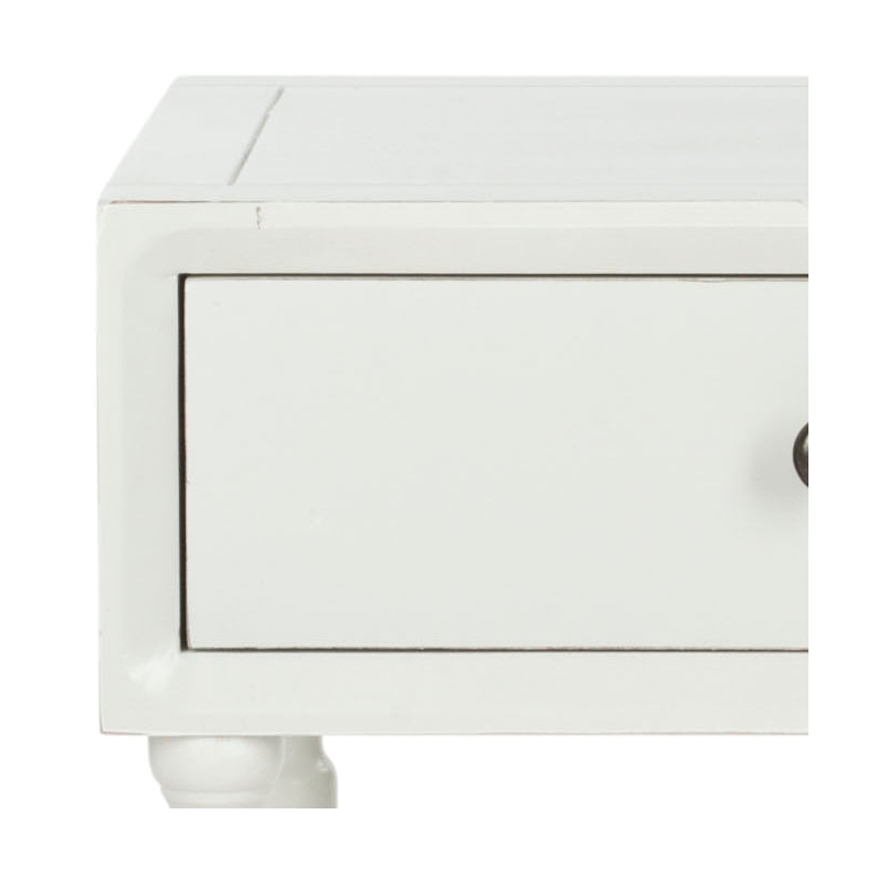 safavieh siobhan wooden accent table with storage drawer in white