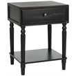 Safavieh Siobhan Wood Accent Table With Storage Drawer in Black