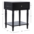 Safavieh Siobhan Wood Accent Table With Storage Drawer in Black