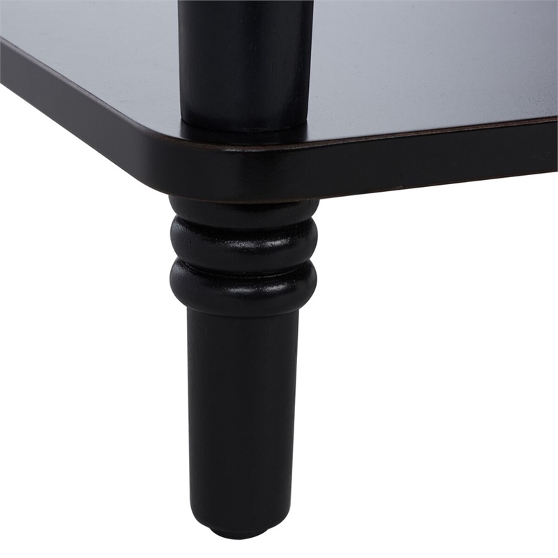 Safavieh Siobhan Wood Accent Table With Storage Drawer in Black