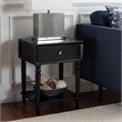 Safavieh Siobhan Wood Accent Table With Storage Drawer in Black