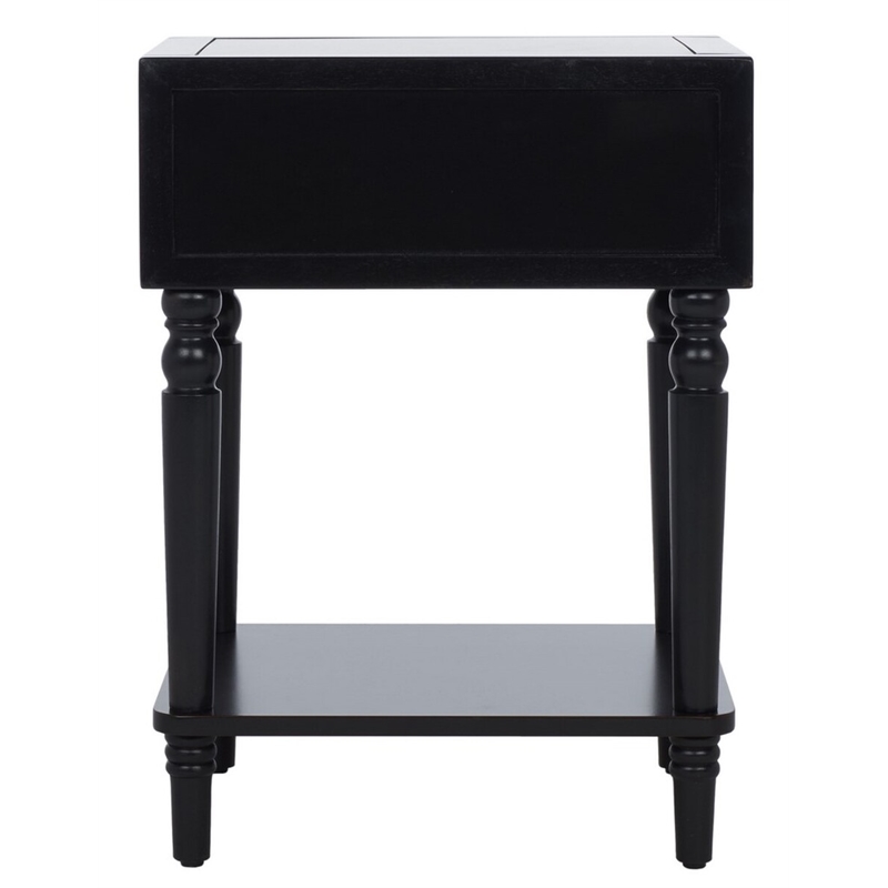 Safavieh Siobhan Wood Accent Table With Storage Drawer in Black