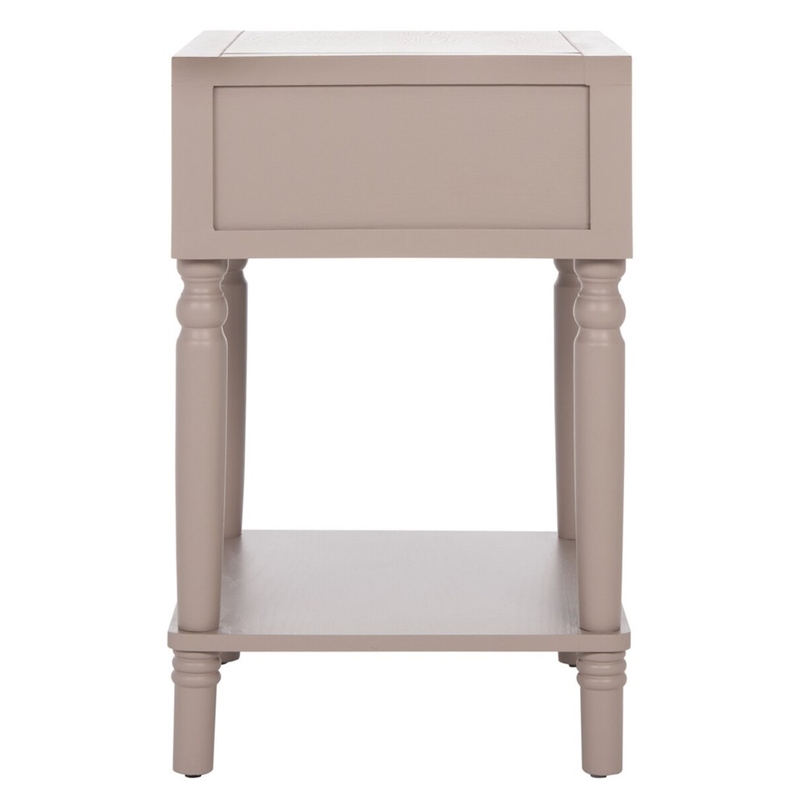 Safavieh Siobhan Wood Accent Table With Storage Drawer in Gray Mauve