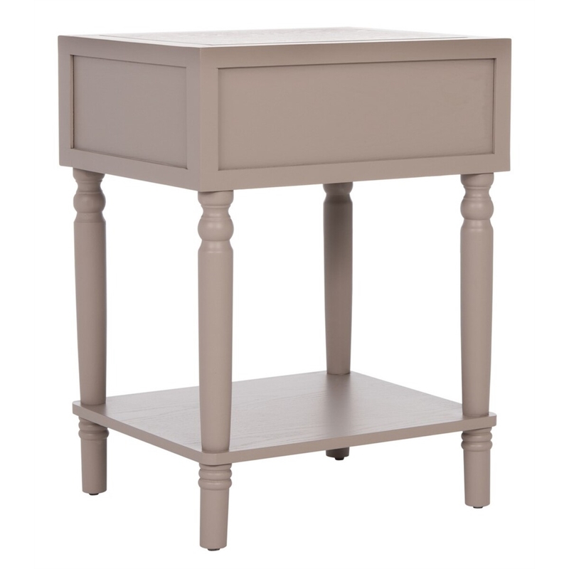 Safavieh Siobhan Wood Accent Table With Storage Drawer in Gray Mauve