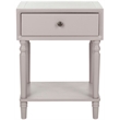 Safavieh Siobhan Wood Accent Table With Storage Drawer in Gray Mauve