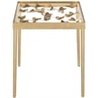 Safavieh Rosalie Butterfly Accent End Table in Gold and Clear