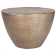 Safavieh Myrtis Round Metal Accent Coffee Table in Brass