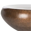 Safavieh Patience Round Metal Accent Coffee Table in Copper