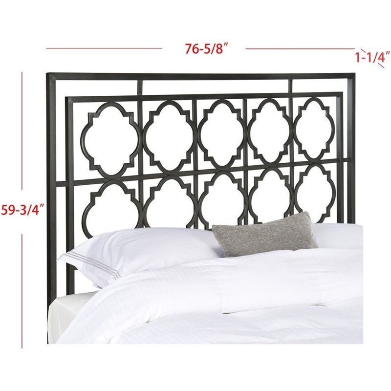 Safavieh Silva King Metal Headboard in Antique Iron