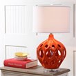 Safavieh Regina Ceramic Table Lamp in Orange and White