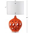 Safavieh Regina Ceramic Table Lamp in Orange and White