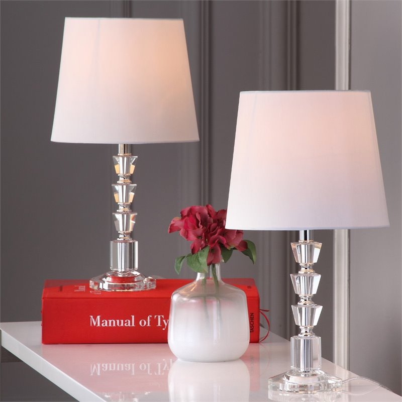 Safavieh Harlow Crystal Orb Table Lamp in Off White (Set of 2)
