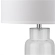 Safavieh Bottle Glass Table Lamp in Silver and Off White (Set of 2)