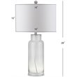 Safavieh Bottle Glass Table Lamp in Silver and Off White (Set of 2)