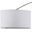 Safavieh Mira Arc Floor Lamp in Shine Nickel and Off White