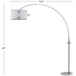 Safavieh Mira Arc Floor Lamp in Shine Nickel and Off White