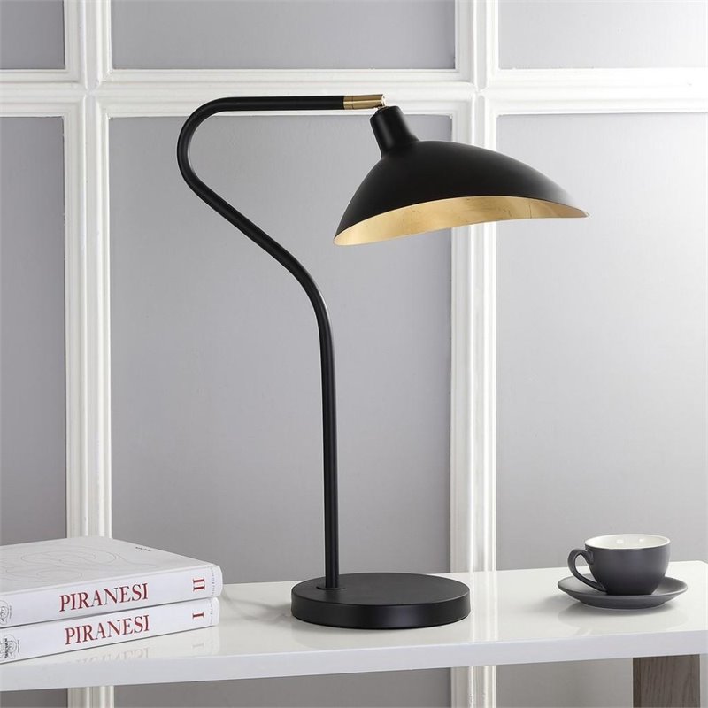 Safavieh Giselle Metal Table Lamp in Black and Gold