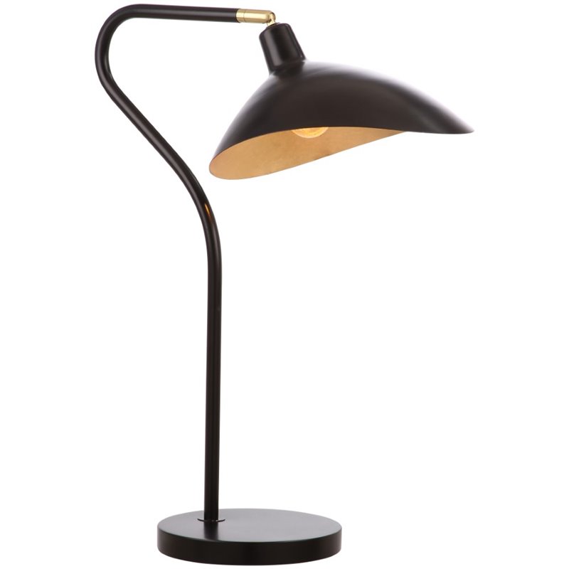 Safavieh Giselle Metal Table Lamp in Black and Gold