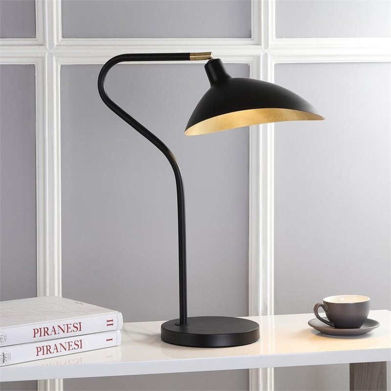 Safavieh Giselle Metal Table Lamp in Black and Gold