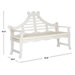 Safavieh Azusa Outdoor Wood Bench in Antique White