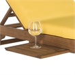 Safavieh Newport Chaise Lounge Chair With Side Table in Natural / Yellow