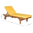 Safavieh Newport Chaise Lounge Chair With Side Table in Natural / Yellow