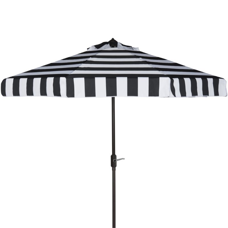 Safavieh Elsa Patio Umbrella in Black and White