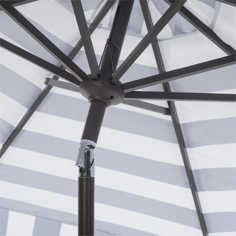 Safavieh Elsa Patio Umbrella in Navy and White