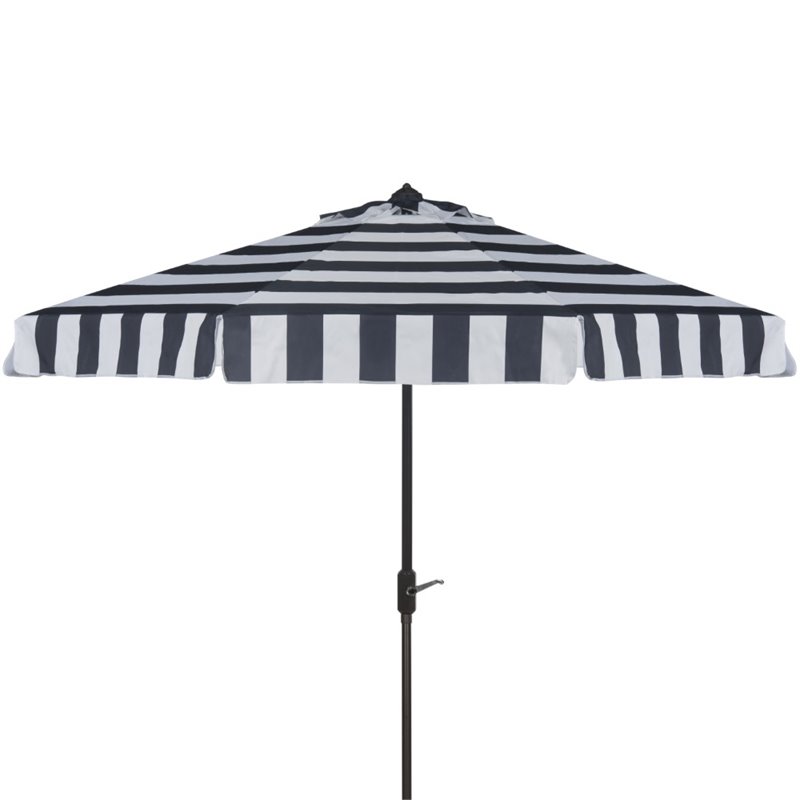 Safavieh Elsa Patio Umbrella in Navy and White