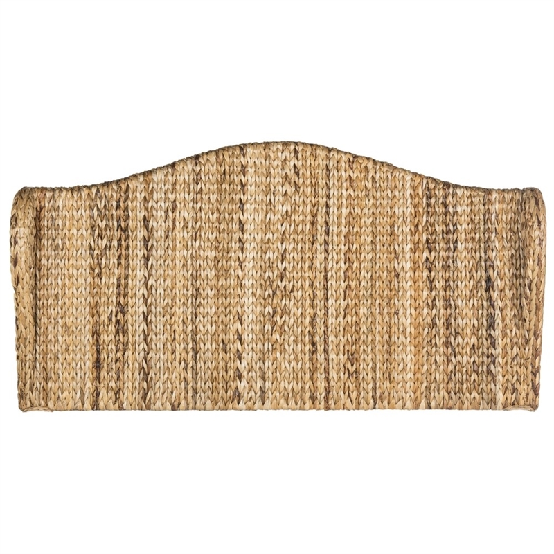 Safavieh Nadine Banana Leaf Fibers Winged King Headboard in Natural
