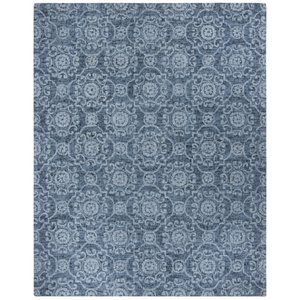 Safavieh Abstract 8' x 10' Hand Tufted Wool Rug in Blue