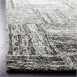 Safavieh Abstract 6' x 9' Hand Tufted Wool Rug in Ivory and Charcoal