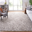 Safavieh Abstract 8' x 10' Hand Tufted Wool Rug in Ivory and Charcoal