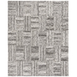Safavieh Abstract 8' x 10' Hand Tufted Wool Rug in Ivory and Charcoal