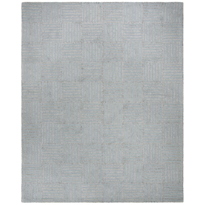 Safavieh Abstract 4' x 6' Hand Tufted Wool Rug in Blue and Gray