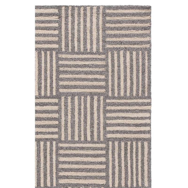 Safavieh Abstract 6' x 9' Hand Tufted Wool Rug in Blue and Gray