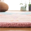 Safavieh Bellagio 5' Square Hand Tufted Wool Rug in Blue and Pink