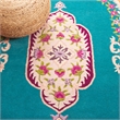 Safavieh Bellagio 5' Square Hand Tufted Wool Rug in Blue and Pink