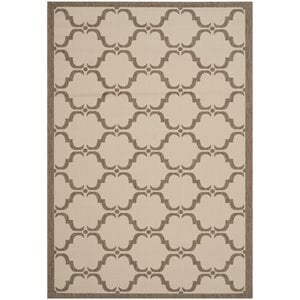 Safavieh Courtyard 4' x 5'7&quot Rug in Beige and Brown