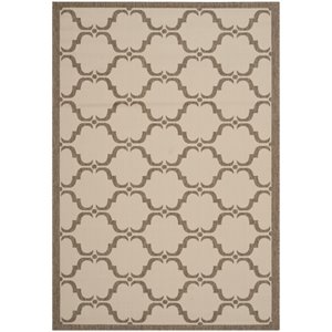 Safavieh Courtyard 5'3&quot x 7'7&quot Rug in Beige and Brown