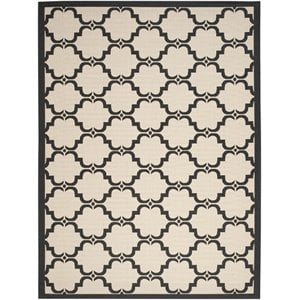 Safavieh Courtyard 8' x 11' Rug in Beige and Black